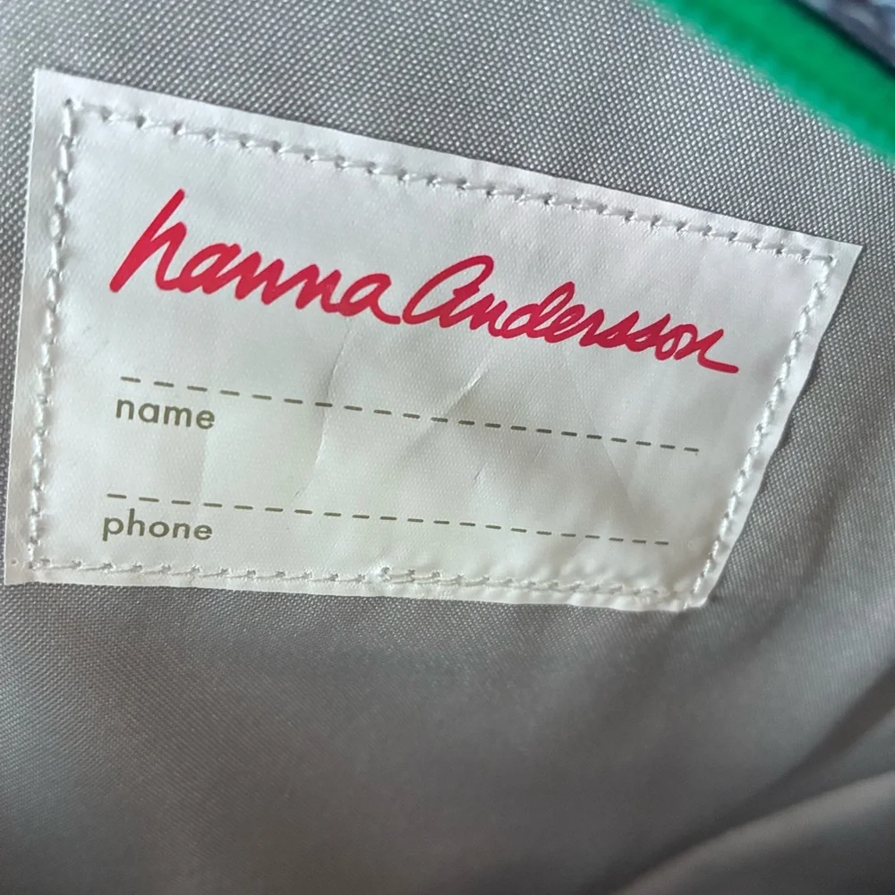Hanna Andersson Blue Striped Backpack with Fun Patches